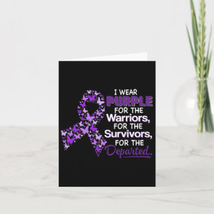 Tarjeta Me pongo morado por los guerreros Butterfly Overdo