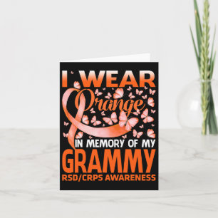 Tarjeta Me pongo naranja por mi Grammy por la conciencia d