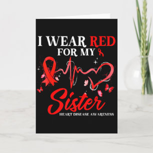 Tarjeta Me pongo rojo por mi hermana Conciencia de la enfe