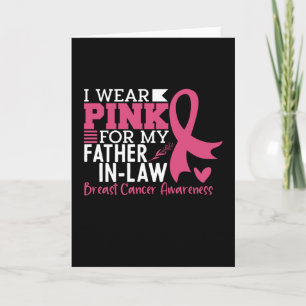 Tarjeta Me pongo rosa por el cáncer de mama de mi suegro