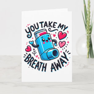 Tarjeta Me Quitas el Aliento San Valentín Inhalador Divert
