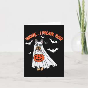 Tarjeta Me refiero a la calabaza divertida de perro fantas