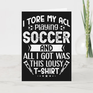 Tarjeta Me rompí el ligamento cruzado anterior jugando fút