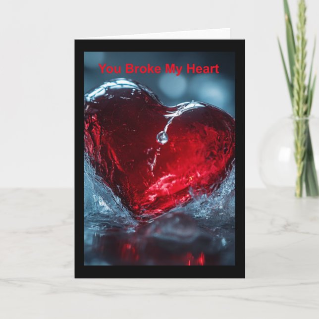 Tarjeta Me Rompiste El Corazón. (Anverso)