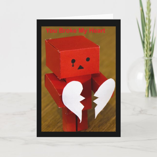 Tarjeta Me Rompiste El Corazón. (Anverso)