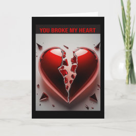 Tarjeta Me Rompiste El Corazón.