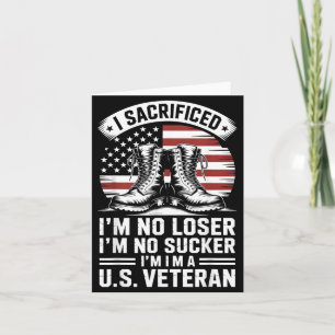 Tarjeta Me Sacrifiqué No Soy Un Primo Soy Un Veterano De E