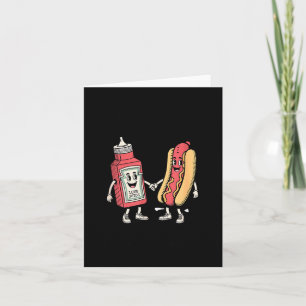 Tarjeta Me salpico en salchichas jugosas Perro caliente Ch