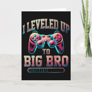 Tarjeta Me Subí De Nivel A Hermano Mayor Funny Gamer Herma