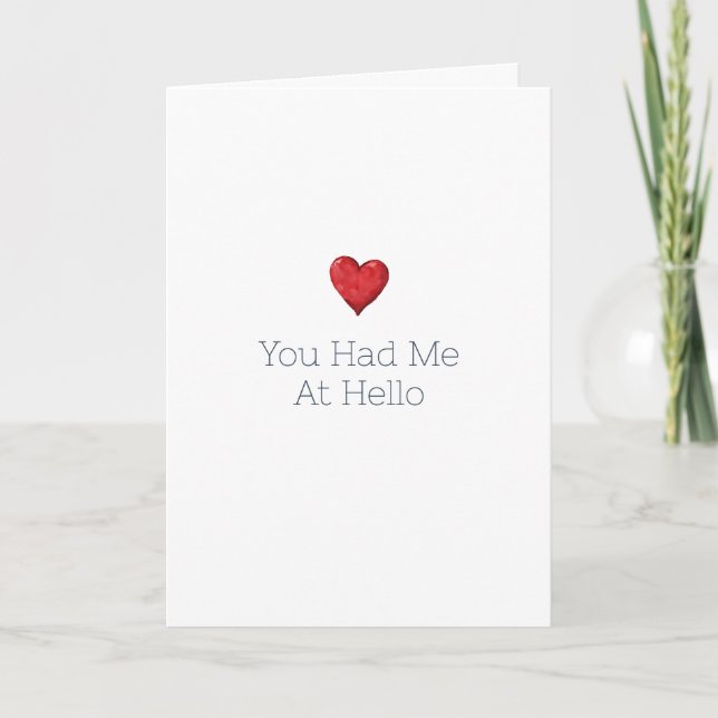 Tarjeta Me Tenías En Hola Corazón Rojo (Anverso)