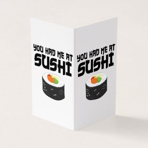 Tarjeta Me Tenías En Sushi - Comida Graciosa