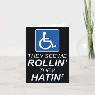 Tarjeta Me Ven Rollin - Odian _ Divertidas Sillas De Rueda