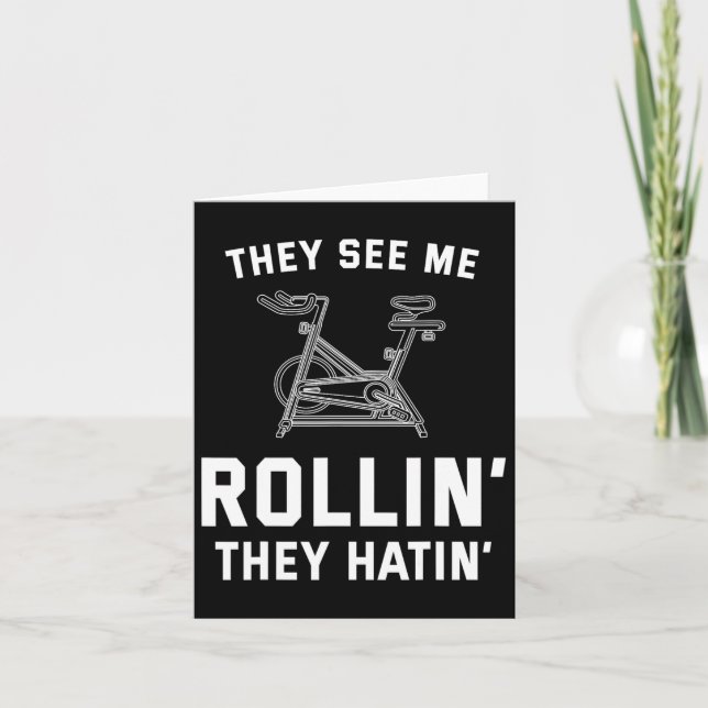Tarjeta Me Ven Rollin Y Odian El Giro Cl Funny Spinni (Anverso)