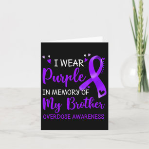 Tarjeta Me Visto de Morado En Memoria De La Conciencia Del