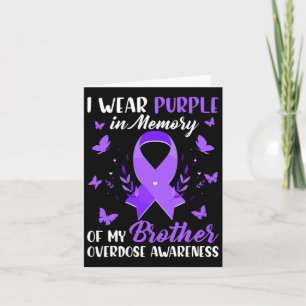 Tarjeta Me Visto de Morado En Memoria De Mi Hermano Sobred