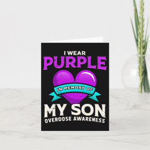 Tarjeta Me Visto de Morado En Memoria De Mi Hijo - Concien