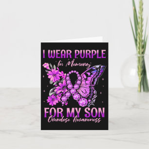 Tarjeta Me Visto de Morado En Memoria De Mi Hijo Concienci