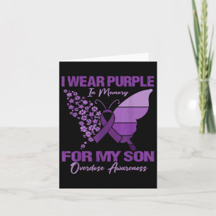 Tarjeta Me Visto de Morado En Memoria De Mi Hijo Concienci