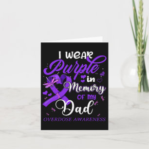 Tarjeta Me Visto de Morado En Memoria De Mi Papá Concienci