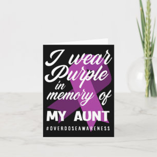 Tarjeta Me Visto de Morado En Memoria De Mi Tía Conciencia