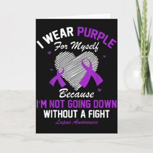 Tarjeta Me visto de púrpura para mí mismo Conciencia del L