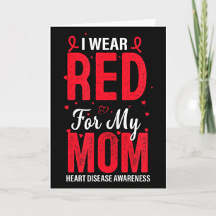 Tarjeta Me Visto de Rojo Por Mi Mamá Conciencia de la Enfe