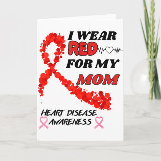 Tarjeta Me Visto de Rojo Por Mi Mamá Conciencia sobre Enfe