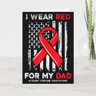 Tarjeta Me Visto de Rojo Por Mi Papá CHD Conciencia sobre 