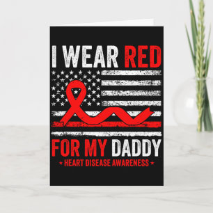 Tarjeta Me Visto de Rojo Por Mi Papá Conciencia sobre Enfe