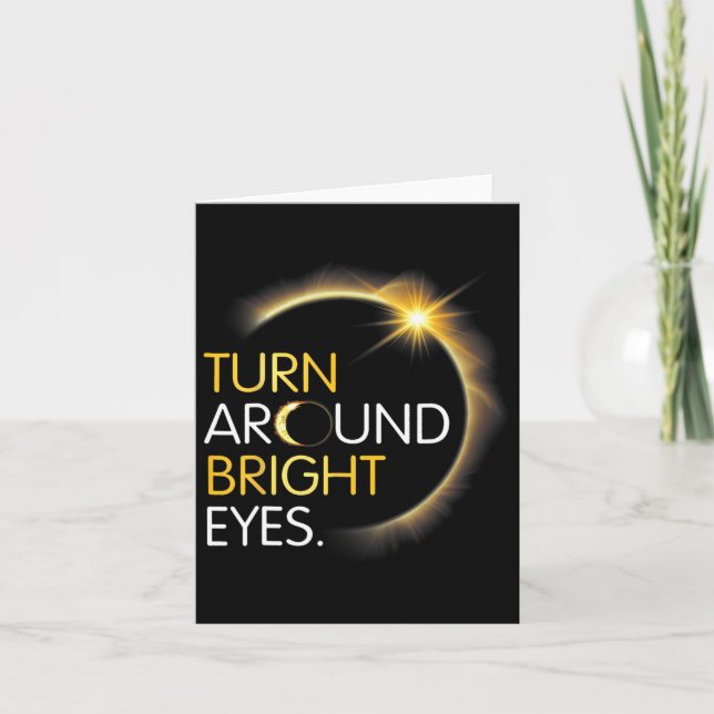 Tarjeta Me You Totality Solar Eclipse Gira Bright E (Anverso)