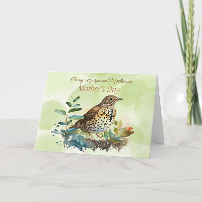 Tarjeta Meadowlark en el día de la madre (Anverso)