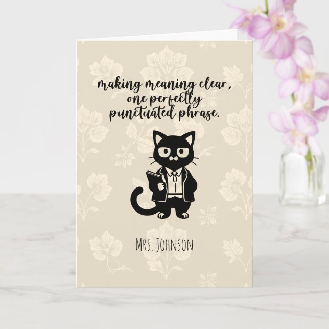 Tarjeta Meaning Clear Perfectly Punctuated Phrase Grammar (Orquídea)