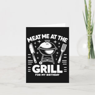 Tarjeta Meat Me At The Grill For My Birthday Bbq Fiesta