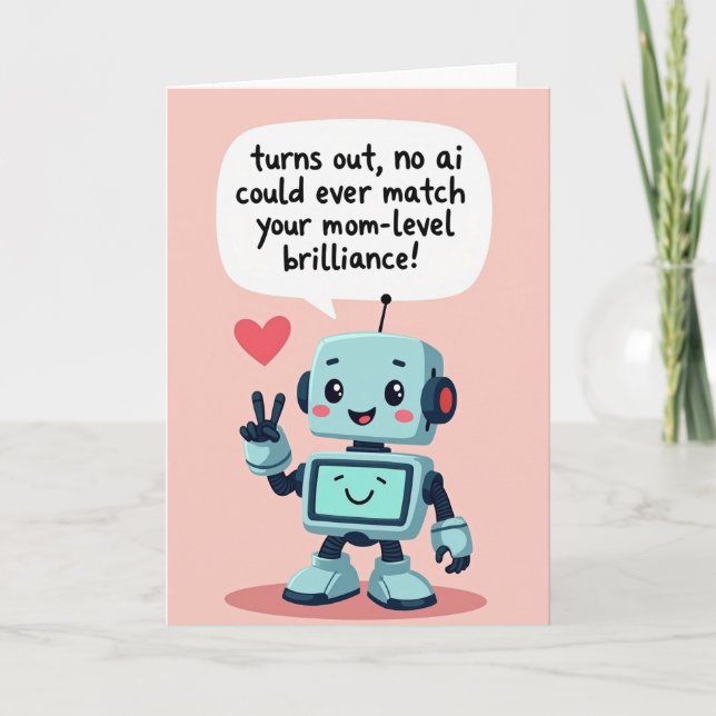 Tarjeta mecánica de deseo del día de la madre (Anverso)