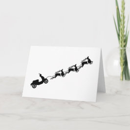 Tarjeta mecánico del club de scooter feliz navidad reno