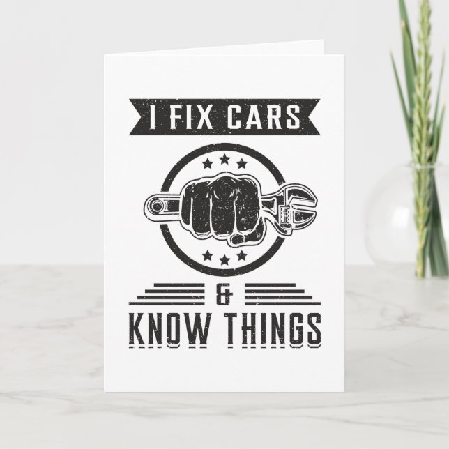 Tarjeta Mechanic Car Mechanic Engine Garage Gratis (Anverso)