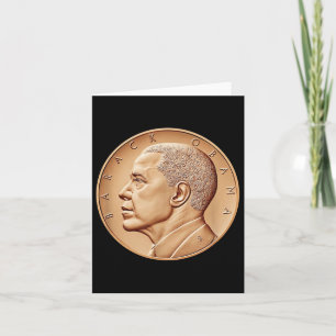 Tarjeta Medalla de Barack Obama al estilo negro de la cami