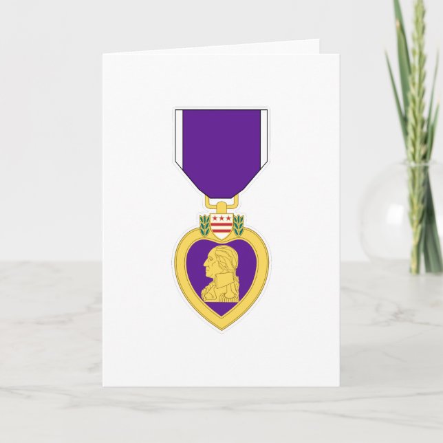 Tarjeta Medalla del Corazón Púrpura (Anverso)