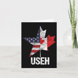 Tarjeta Media Canadiense Estadounidense Useh Canadá Bander