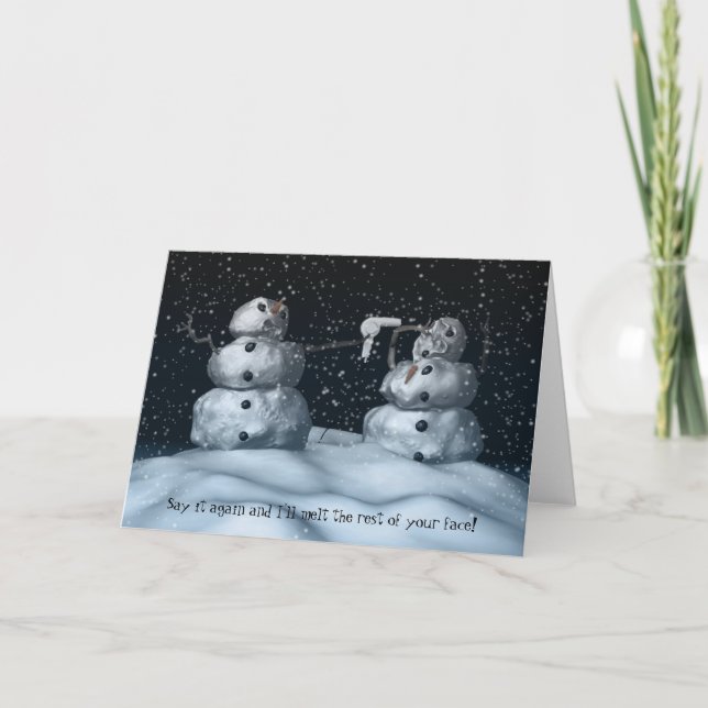 Tarjeta media de Snowman (Anverso)