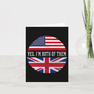 Tarjeta Media Estadounidense Media Británica Bandera Estad