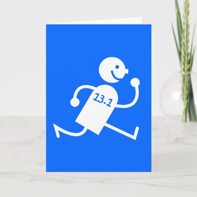 Tarjeta Media maratón divertida (Anverso)