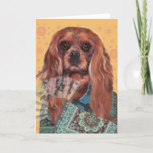 Tarjeta mediana   Cavalier Spaniel   Ruby Cavalier