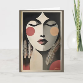 Tarjeta Mediana del siglo XX Meditación del Arte Moderno