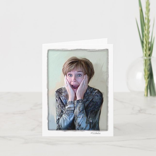 Tarjeta mediana. Humorístico, pensando en ti. (Anverso)