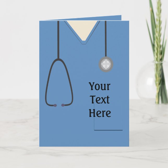 Tarjeta Médica de enfermería Personalizado azul (Anverso)