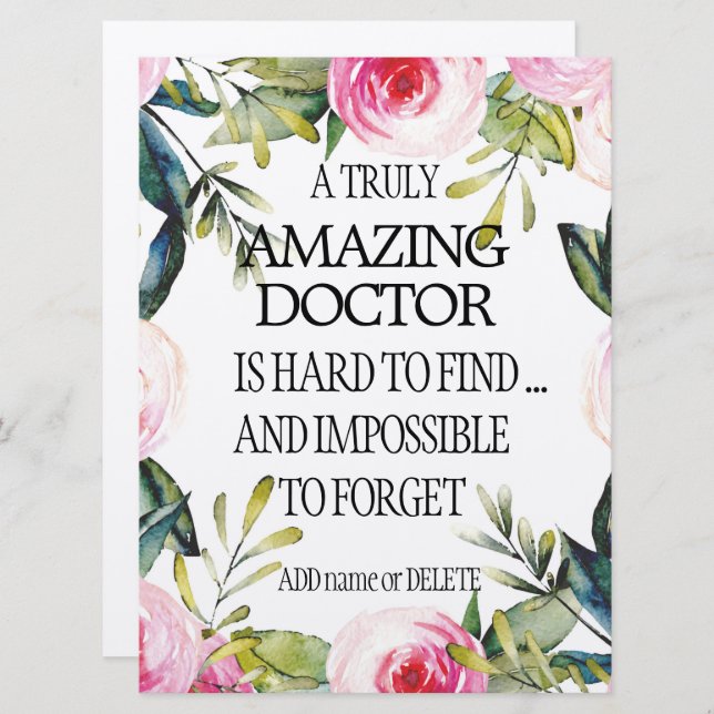 Tarjeta Médica deja regalo Gracias, Adiós. (Anverso / Reverso)