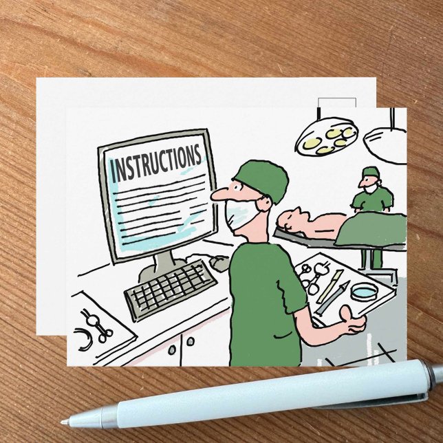 Tarjeta Médica Divertida - Cirujano Verifica Instr (Subido por el creador)