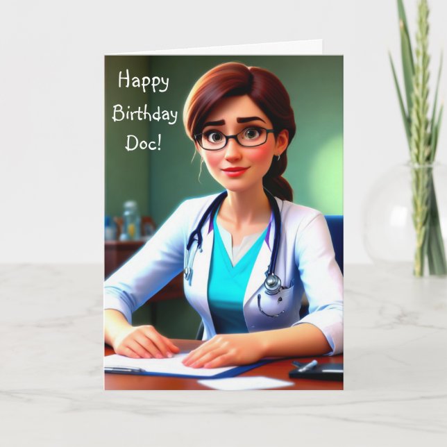 Tarjeta Médica Feliz Cumpleaños (Anverso)