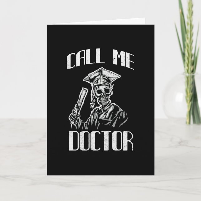 Tarjeta Médica gracioso de Mortarboard de regalo de doctor (Anverso)